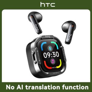 HTC NE70 AI Earphones Bluetooth 6.0 Live Translation Headphone Multifunction LED Screen Earphone HiFi Sound Quality Noise Cancellation Video Translation & Like Function