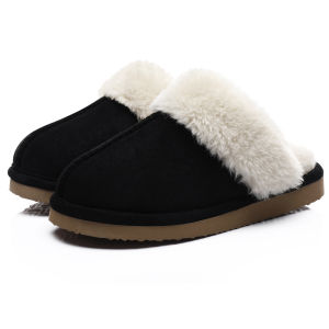 Comwarm Fluffy Winter Slippers For Women Furry Fuzzy Home Shoes Faux Fur House Plush Slippers Indoor Warm Comfy Mute Flats Slide