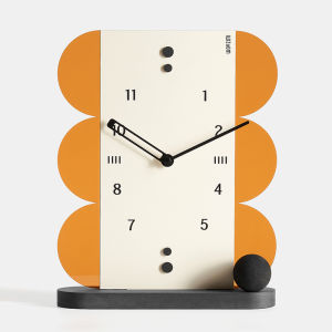 Minimalis Nordic siri meja jam jualan panas rumah ruang tamu mudah dan fesyen bisu kreatif jam vintaj hiasan seni 24.5*30.8cm
