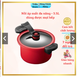 Nồi Áp Suất Chống Dính Dung Tích 3.5 Lít Dùng Được Bếp Từ Bếp Hồng Ngoại Bếp Ga Gọn Nhẹ Dễ Sử Dụng An Toàn