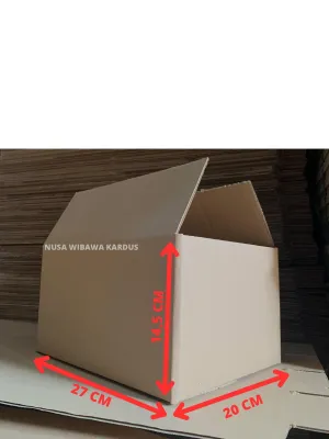 kardus box packing polos 27x20x14.5 cm