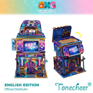 Tonecheer Cyber Game City Miniature House Deskbin Storage Puzzle (TQ182) Wooden With Motion Detector