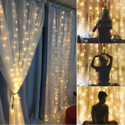 3M 300 LED Window Curtain String Light 8 Lighting Modes USB String Lights Fairy Lights for Christmas Decorations