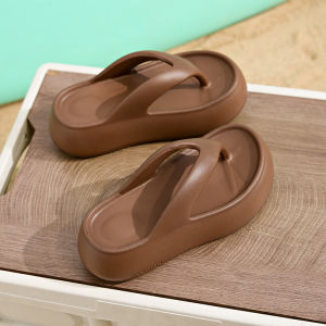 [Free Shipping] Thick-Soled EVA Flip-Flops For Women Suitable For Summer Wear With A Toe-Post Design Perfect For The Beach And Seaside