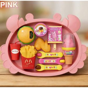 Crab Shaped Feeding Toy Simulation Dinner Plate Delightful Bento Pretend Play Toy Set for Kids