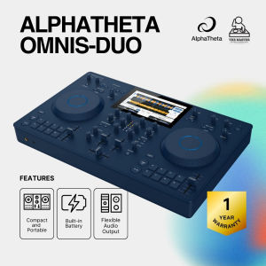 AlphaTheta Omnis Duo Portable All In One DJ System Pioneer DJ Alpha Theta Omnis Duo DJ Controller