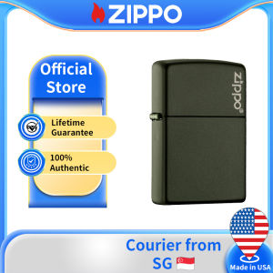 Zippo Hunter Green Design With Zippo Logo Green Matte Pocket Lighter | Zippo 221ZL( Lighter Without Fuel Inside )