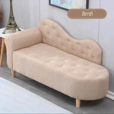 Modern Store โซฟาหลุยส์ ประดับคริสตัล รูปทรงหรูหรา ผ้าลินินเบาะฟองน้ำนุ่มแน่นนั่งสบาย มีให้เลือก 3 ขนาด