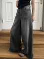 Baggy Pants Denim High Waist Wide Leg For Women. 