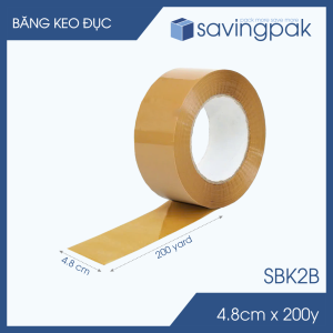 SBK2B - 3 cuộn băng keo đục khổ 4.8cm x 200yard - Băng dính đóng hàng băng keo khổ lớn