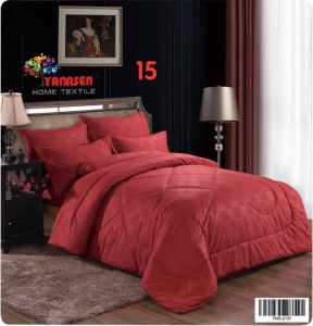 ZH Cadar Hotel Plain Design Fitted Hotel Bedsheet Plain Colour 7IN1 with Comforter Cadar Hotel dengan Comforter Tebal