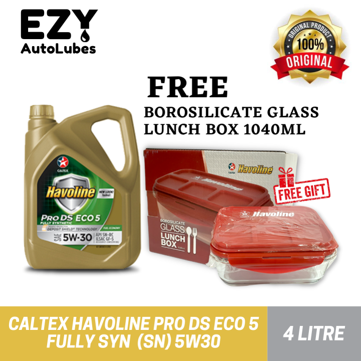 Caltex Havoline® ProDS Fully Syn 5W30 4L (FOC Borosilicate Glass Lunch