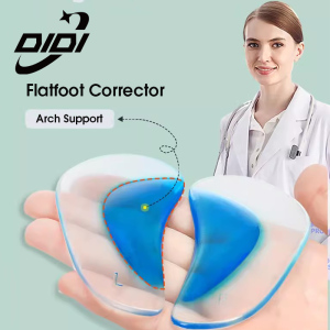 DIDI 1Pair Insole Orthotic Professional Arch Support Insole Flat Foot Flatfoot Corrector Shoe Cushion Insert Silicone Gel Orthopedic Pad