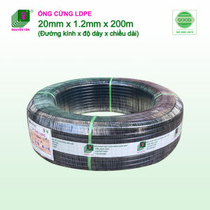(BH 5 năm) Cuộn 200m ống dây tưới LDPE Nguyễn Tân 20mm - dày 1.2mm | Ống chuyên dụng cho hệ thống tưới tự động
