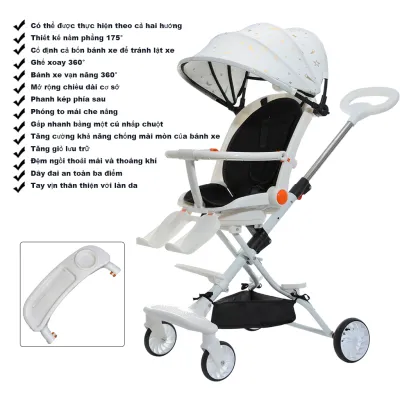 Mmflight Stroller Anak Stroller Bayi Lipat Travelling Kereta Dorong Bayi 2 Arah 0-5 Tahun