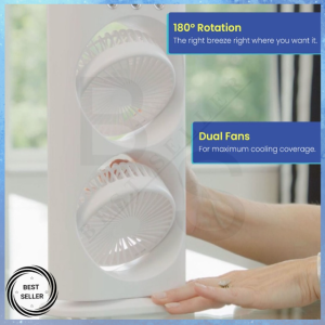 Double Ended Spray Fan 280mL Water Tank with Soothing LED Light Nano Spray