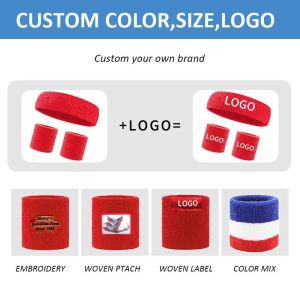 Custom Embroidery Wristband Personalized Summer Wrist Tube Hand Towel Cotton Wristband Custom Sweatband Support for Your Wrist