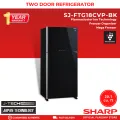 Sharp SJ-FTG18CVP-BK 20 cu.ft.Two Door No Frost Inverter Refrigerator - Black. 