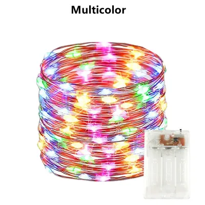 LED String Fairy lights Garland Cooper Wire 2M 5M 10M 3AA Battery Powered For Outdoor Home Christmas Wedding Party Decoration Decor lamps Waterproof 20led/50led/100leds