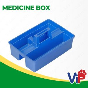 Durable Veterinary Storage Bin Metal Medicine Box for Pet Emergencies