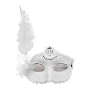 DXSFV Diamond Feather Venetian Flower Lace Eye Exquisite Bead Flower Masquerade Girl