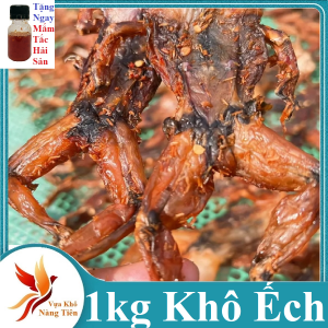 1KG Khô Ếch Tự Nhiên Ướp Xã Ớt Không Cay Thịt Ngọt Nướng Thơm (Tặng Kèm Mắm Tắc Chua Cay)-- VỰA KHÔ NÀNG TIÊN