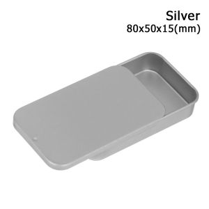 WAPKTY Hình chữ nhật Mini Nhà Tổ Chức Đồ trang sức Đám cưới Viên thuốc Trường Hợp Sắt Hộp Lưu trữ Hộp Rỗng Hộp