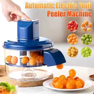 YUANZ Rust-Proof Electric Grape Peeler Machine Stainless Steel Smart Fruits Peeling Machine Portable Rechargeable Garlic Peeler Machine Home Use