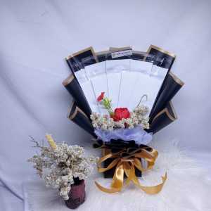 (READY BOUQUET) BUKET BONEKA WISUDA DAN SLOT UANG K 5 10 20 LEMBAR/BUKET KELULUSAN/BUKET WISUDA UANG