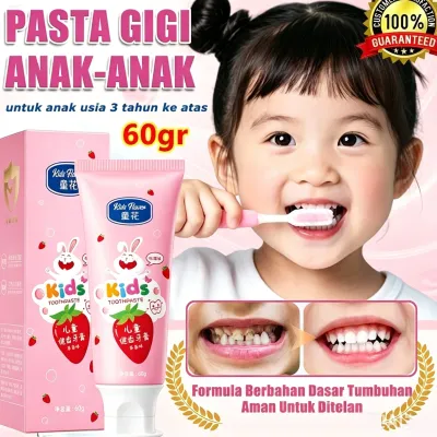 Pasta Gigi Anak Rasa Stroberi Probiotik 60g Formula Lembut Aman Jika Tertelan Sedikit Bersihkan Noda Karang Gigi Anak Segarkan Napas Anak Cocok Rutinitas Sikat Gigi Pagi Malam Untuk Balita dan Anak Sekolah Di Rumah
