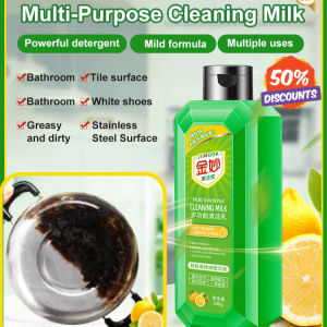 In Stock✨Multi-purpose Cleaning Milk✨金妙多功能清洁乳Household Kitchen Bathroom Floor Powerful Soot & Limescale Remove Stubborn Stains/Grease Multi-purpose Cleaner家用厨房浴室地板强力油烟水垢去除顽固污渍/油脂多用途清洁剂