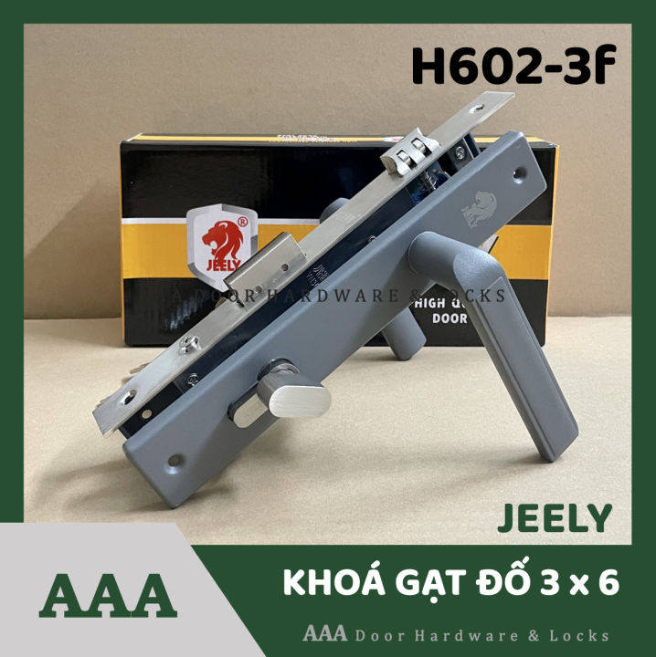 Khóa tay gạt JEELY H602 Hệ 700 (màu XÁM Xingfa) dùng cho cửa nhôm, sắt ...