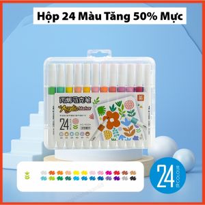 Bút Màu 12/24/36/48/60 Acrylic Marker Vẽ Trên Mọi Chất Liệu Có Thể Vẽ Chồng Màu Màu Sắc Tươi Sáng Dễ Sử Dụng