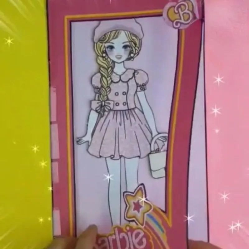 New Style Quiet Book Barbie Paper Doll Dress Up Barbie Dream