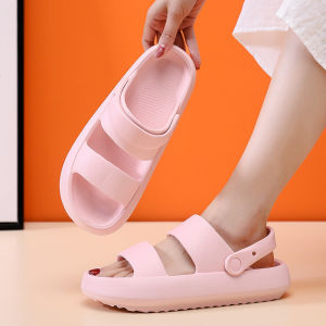 [Free Shipping] New Summer Slippers For Home Use A Pair Of Slippers For Couples Thick-Soled Outdoor Sandals