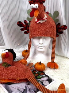 Entertaining Turkey Hat Accessory Comical Turkey Headgears For Thanksgiving Family Gathering And Christmas Party