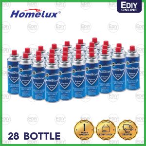 Homelux【BVR】KOREA Safety Butane Gas Cartridge Portable Cooker (28 Bottles) for Camping Hiking Picnic Sushi Steamboat BBQ 丁烷气 Ediyonline Ediy
