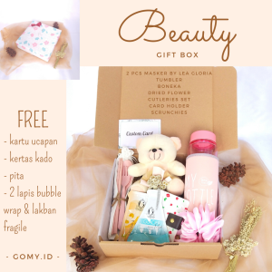 BEAUTY gomy.id gift box hampers kado hadiah anniversary birthday gift wisuda sidang ulang tahun pacar teman sahabat cewek wanita perempuan murah unik terjangkau lucu estetik aesthetic