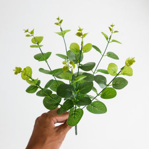 Daun Dollar KW cabang 7 Tiruan Artificial Daun Ekaliptus Eucalyptus - Daun Bunga Artifisia Imitasi - Rumput Tanaman Import Murah Hiasan wedding lamaran
