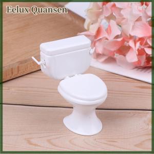 Eelux Đồ nội thất nhà búp bê đồ chơi thu nhỏ nhà vệ sinh phòng tắm cổ điển phụ kiện búp bê