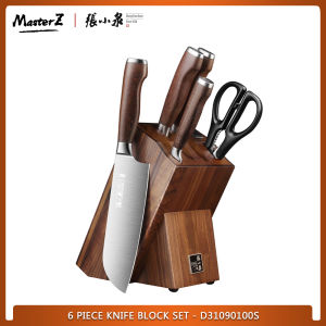 MasterZ - Zhang Xiao Quan High Quality Stainless Steel 6 Pieces Kitchen Knife with Wood Block/ Kitchen Accessories D31090100S