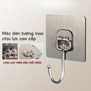 Set 10 Móc Thép Dán Tường Inox 304 Siêu Dính đa Năng Phù Hợp Với Hầu Hết Mọi Không Gian Sống