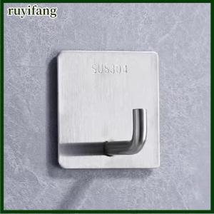 ruyifang Stainless Steel Hook Strong Adhesive Hook Door Back Coat Hook Hardware Coat Hook Perforation-free Metal Coat Hook