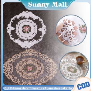 Lace Placemat Taplak Meja Makan Bordir Renda Retro Table Mat Lace