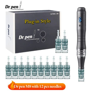 Dr pen Ultima M8 With 12 Cartridge Wireless Derma Micro Pen Skincare Kit MTS Treatment Professionals Use Beauty Machine