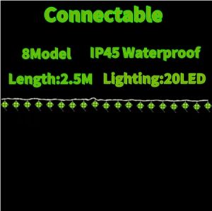 2.5m 96led solar curtain String Light led 8mode outdoor garden decorative waterproof solar lights