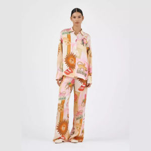 GY25066 Leisure Vacation Bohemian Cotton Leprosy Printed Set for Womens Sets&Coordinates