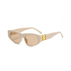 GUK Kacamata Hitam Wanita Double B Logo Anti Uv Fashion Retro Vintage Frame Persegi Minimalis Kekinian K55 COD