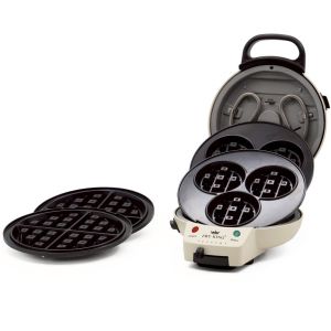 เครื่องอบวาฟเฟิล 3 หลุม พร้อมพิมพ์ วาฟเฟิลกลมใหญ่ 2 IN 1 เปลี่ยนถาดได้  FRY KING  FR-WS03 ประกันศูนย์