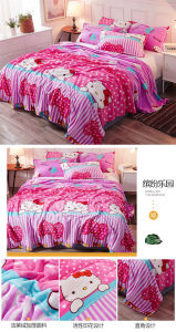 Selimut Bulu Halus Ukuran 140x190 Motif Helokity Karakter Terlaris Murah Berkualitas